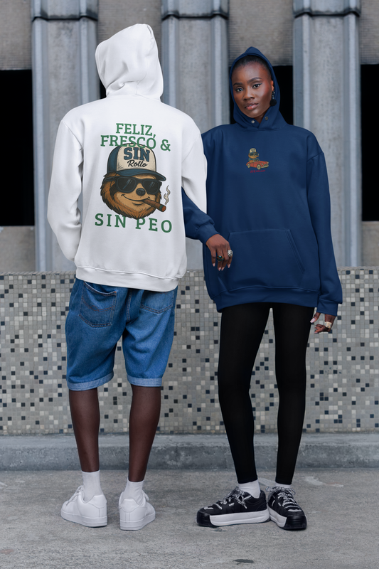 Hoddie Rolo Sin Peo White