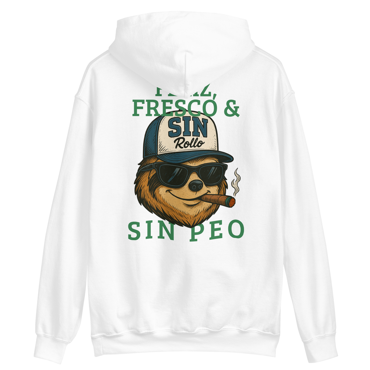 Hoddie Rolo Sin Peo White