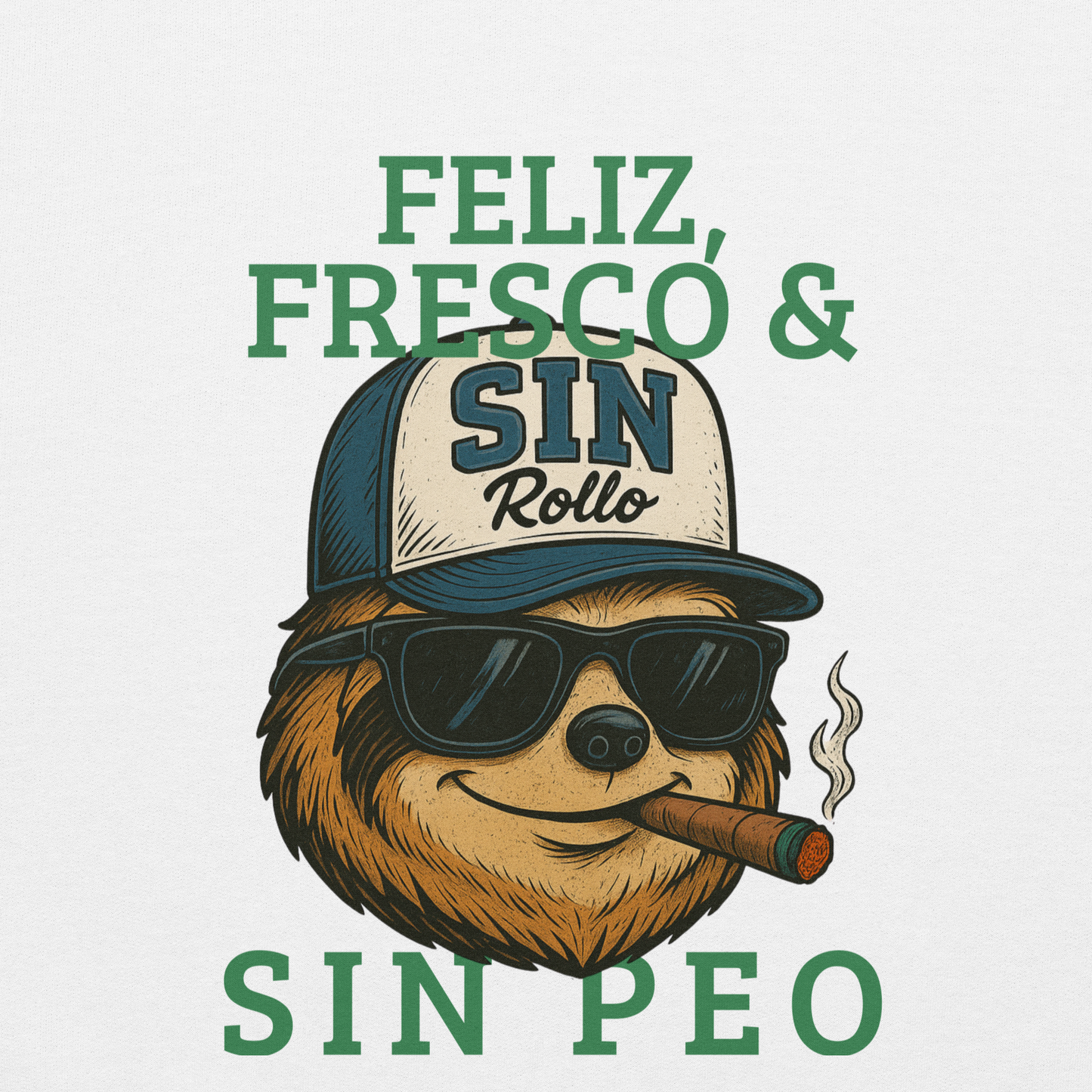 Hoddie Rolo Sin Peo White